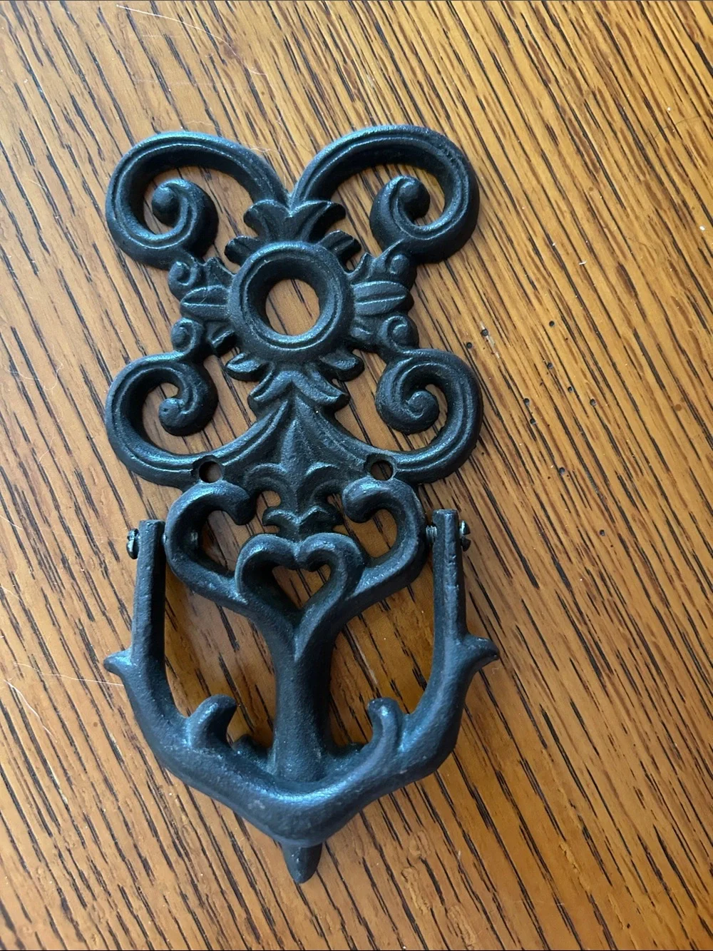 Decorative Iron Wall Door Knocker in Black